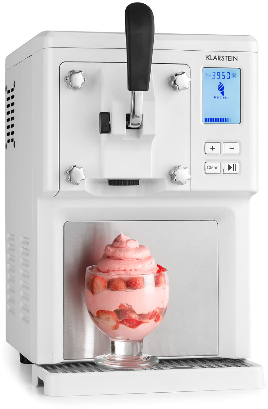 Klarstein Sweet Sundae Eiscrememaschine 1,5l Edelstahl weiss