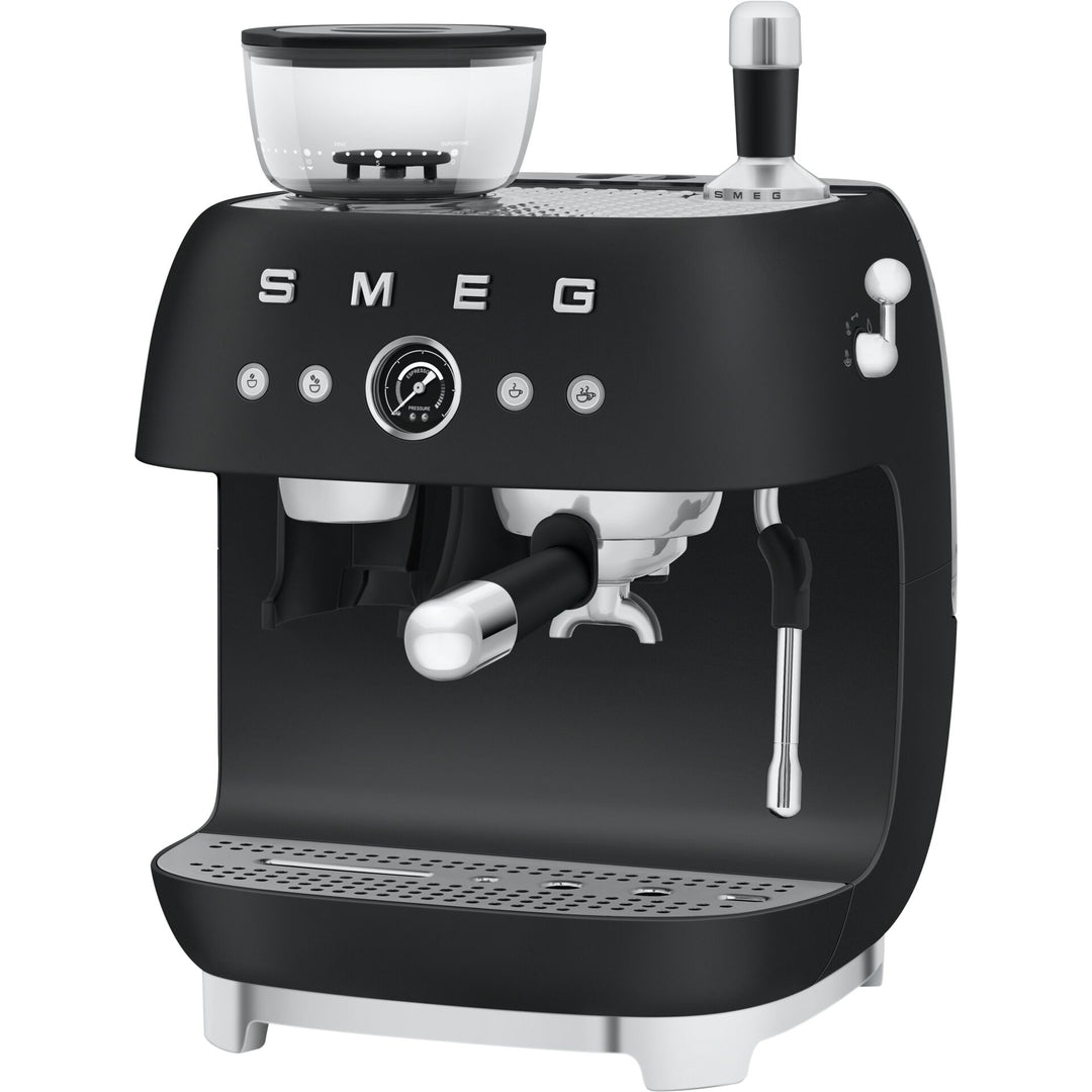 SMEG 50's Style Siebträgermaschine, Mattschwarz