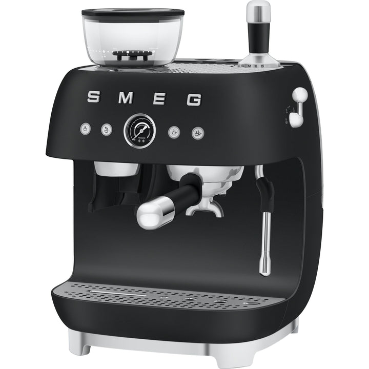 SMEG 50's Style Siebträgermaschine, Mattschwarz