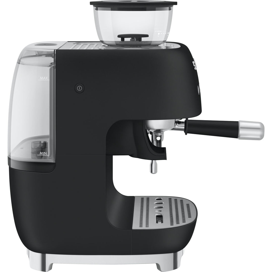 SMEG 50's Style Siebträgermaschine, Mattschwarz