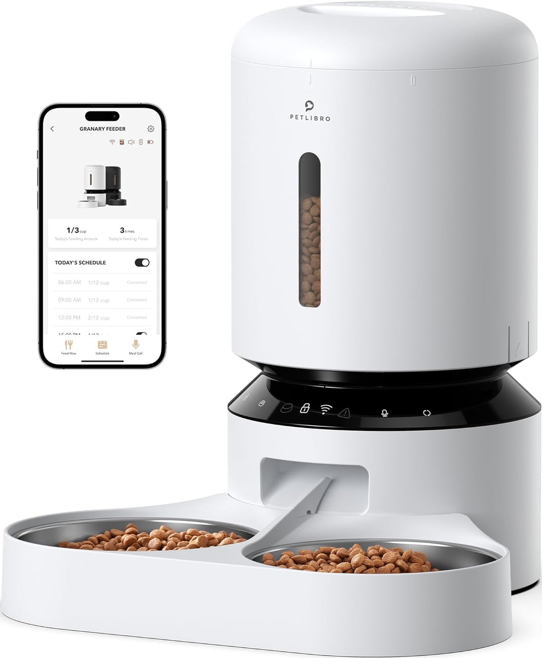 PETLIBRO 5L WiFi-Futterautomat mit APP für 2 Haustiere, weiss