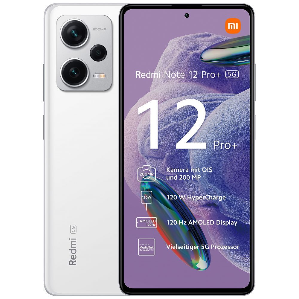 XIAOMI Redmi Note 12 Pro+ 5G, 256GB, 8.0GB RAM, Polar White