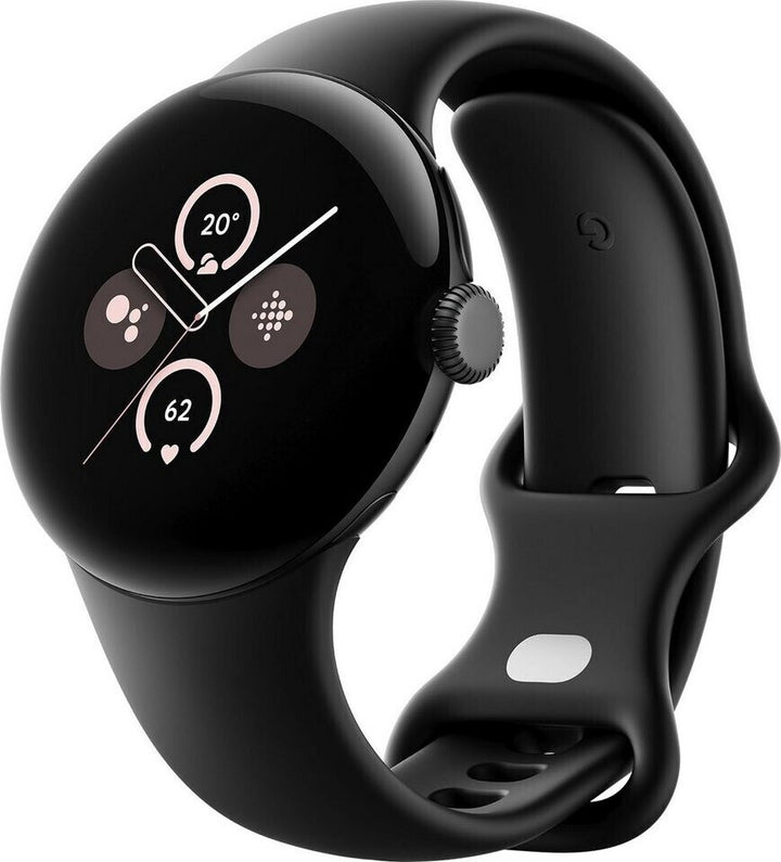 GOOGLE Pixel Watch 2 LTE, 41mm Aluminiumgehäuse, Matte Black mit Sportarmband, Obsidian