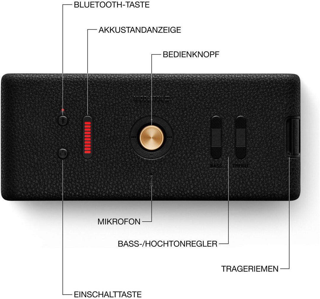Marshall Middleton II Black & Brass