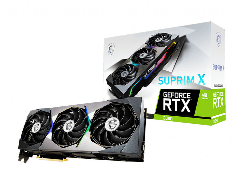 MSI GeForce RTX 3090 SUPRIM X 24G Gaming Grafikkarte - RTX 3090, 24GB GDDR6X, PCI Express Gen 4, Dis