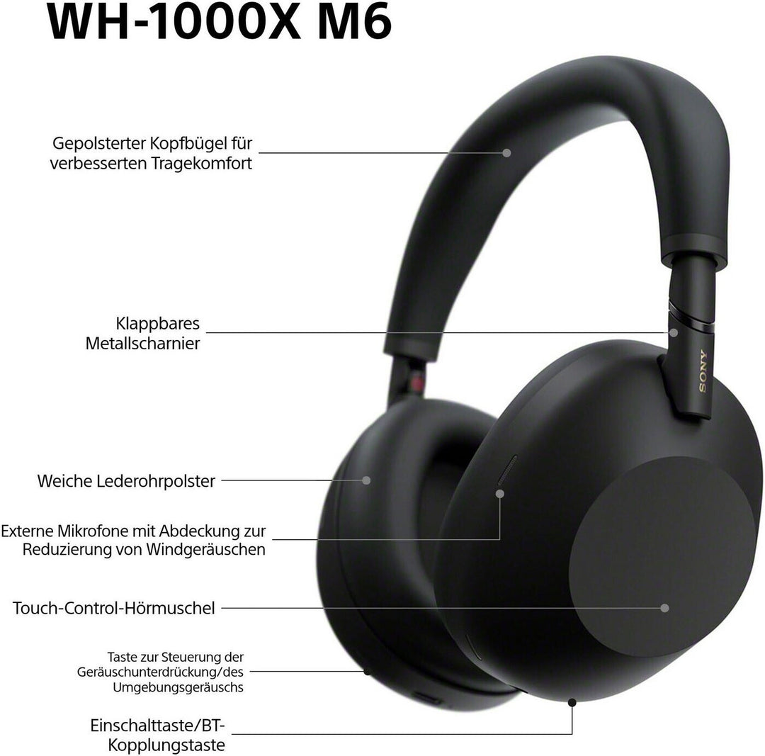 Sony WH-1000XM6, schwarz