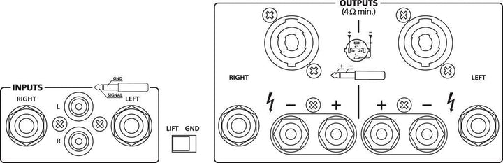 IMG STAGELINE STA-700 Stereo 2-Kanal PA-Verstärker in Schwarz, Audio-Verstärker mit einer Leistung von 400-Watt und Klinken-Anschlüsse