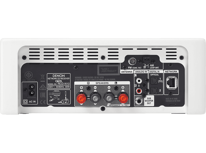 DENON RCD-N10 Netzwerk CD-Receiver [Weiss]