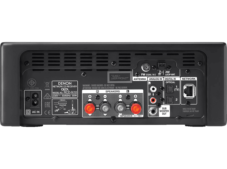 DENON RCD-N10 Netzwerk CD-Receiver [Schwarz]