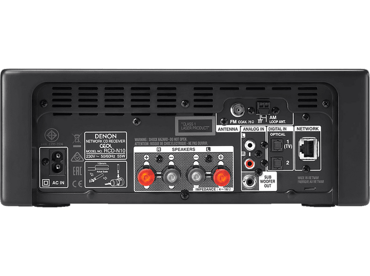 DENON RCD-N10 Netzwerk CD-Receiver [Schwarz]