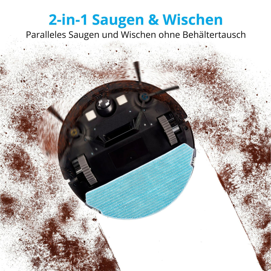 MEDION MD 20011 S20 SW 2in1 Saugroboter Wischfunktion App Zyklon Staubsauger